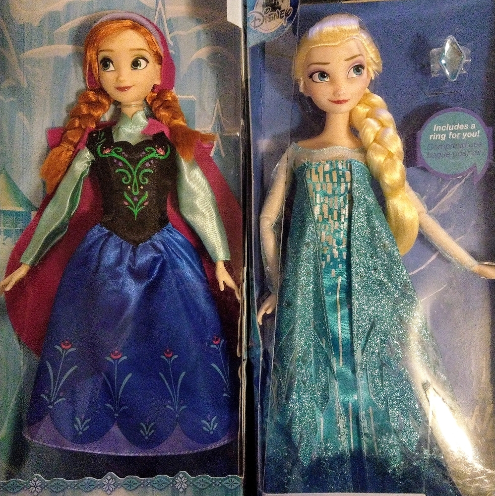 Elsa and Anna dolls